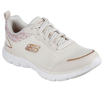 Beige / Gold Skechers Flex Appeal 4.0 - Wild Pulse | 1998B_USA