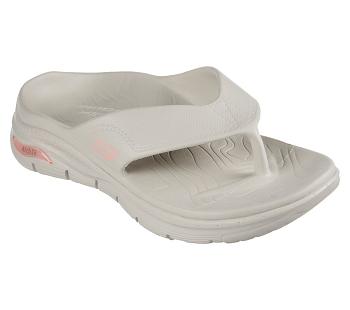 Beige Skechers Foamies: Arch Fit | 4280C_USA