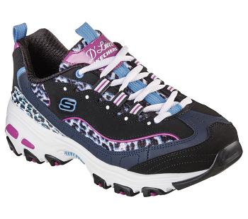 Black / Blue Skechers D'Lites - Infinite Hype | 67193_USA
