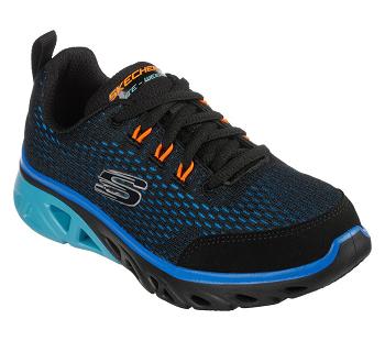 Black / Blue Skechers Glide-Step Sport - Wave Heat | 1395D_USA