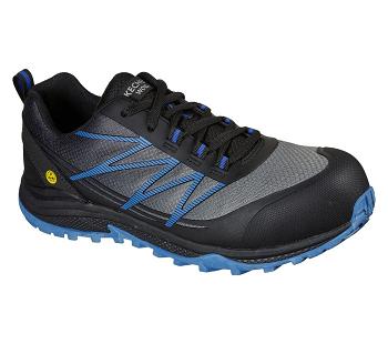 Black / Blue Skechers Puxal ESD Comp Toe | 4961G_USA