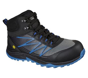 Black / Blue Skechers Puxal - Firmle ESD Comp Toe | 4686L_USA