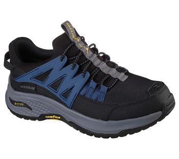 Black / Blue Skechers Relaxed Fit: Arch Fit Ripple - Gilden | 5058L_USA