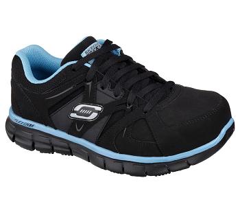 Black / Blue Skechers Synergy - Sandlot Alloy Toe | 54218_USA