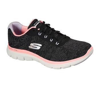 Black / Coral Skechers Flex Appeal 4.0 - Fresh Move | 6769X_USA
