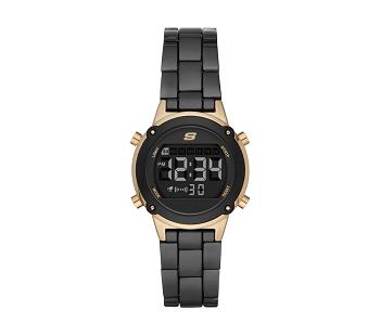 Black / Gold Skechers Metal Digital Watch | 3509Q_USA