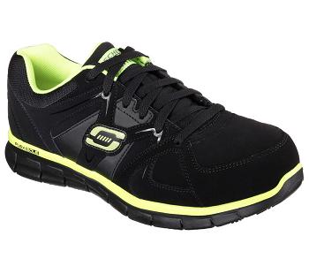 Black / Green Skechers Relaxed Fit: Synergy - Ekron Alloy Toe | 5136L_USA