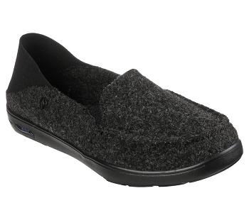 Black / Grey Skechers Arch Fit Lounge - Peaceful | 2654K_USA