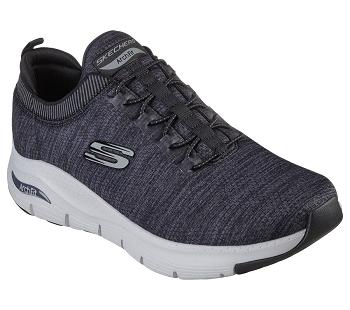 Black / Grey Skechers Arch Fit - Waveport | 5650L_USA