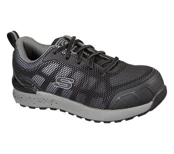 Black / Grey Skechers Bulklin - Lyndale Comp Toe | 5896R_USA