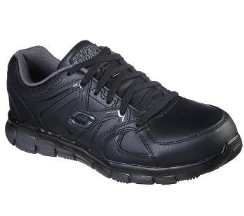 Black / Grey Skechers Relaxed Fit: Synergy - Ekron Alloy Toe | 51618_USA