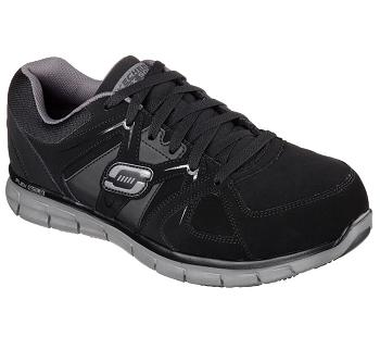 Black / Grey Skechers Relaxed Fit: Synergy - Ekron Alloy Toe | 51860_USA