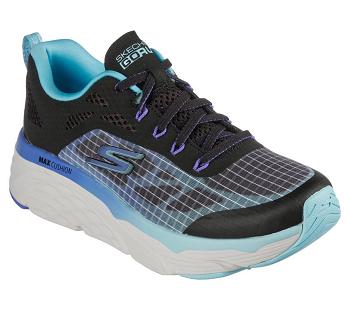 Black / Light Turquoise Skechers Max Cushioning Elite - Even Stride | 75845_USA