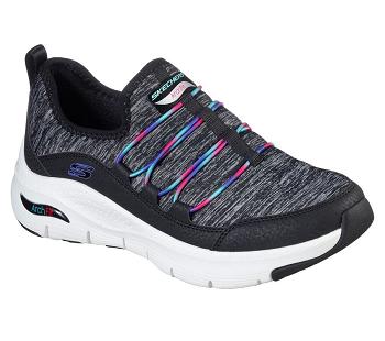 Black / Multicolor Skechers Arch Fit - Rainbow View | 4598B_USA