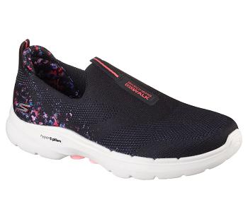 Black / Multicolor Skechers GO WALK 6 - Floral Sunrise | 5573X_USA