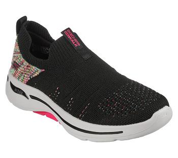 Black / Multicolor Skechers GOwalk Arch Fit - Fun Times | 5388L_USA