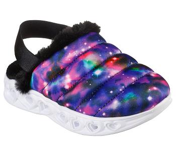 Black / Multicolor Skechers Heart Lights - Cosmic Cozies | 54453_USA