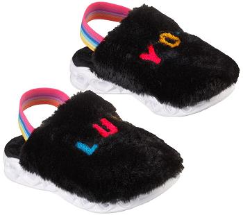 Black / Multicolor Skechers Heart Lights - Luv You | 5520L_USA
