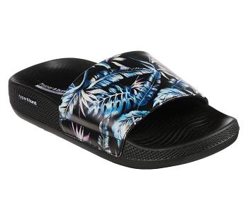 Black / Multicolor Skechers Hyper Slide - Island Palms | 4580W_USA