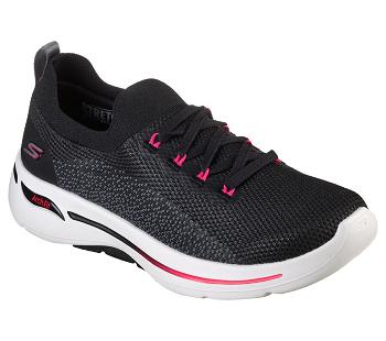 Black / Pink Skechers GO WALK Arch Fit - Clancy | 5948R_USA