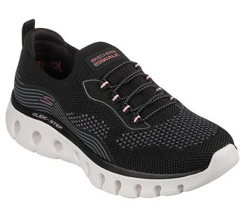 Black / Pink Skechers GO WALK Glide-Step Flex - Silver Spirit | 5013G_USA