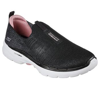 Black / Pink Skechers GOwalk 6 - Glimmering | 7372L_USA