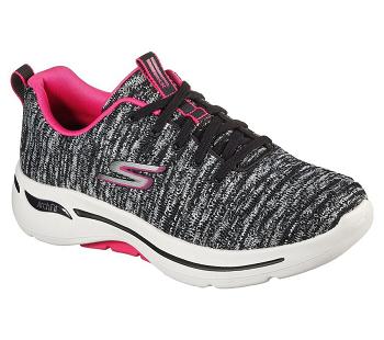 Black / Pink Skechers GOwalk Arch Fit - Glee | 74473_USA