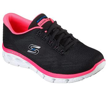 Black / Pink Skechers Glide-Step Flex - Sheer Virtue | 4488C_USA