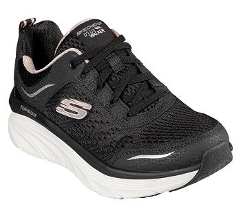 Black / Pink Skechers Relaxed Fit: D'Lux Walker - Infinite Motion | 3448C_USA