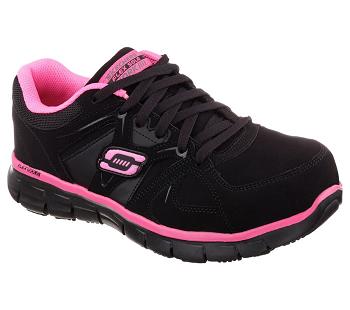 Black / Pink Skechers Synergy - Sandlot Alloy Toe | 54460_USA