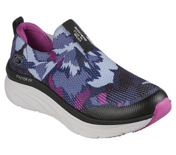Black / Purple Skechers Relaxed Fit: D'Lux Walker - Fresh Fall | 3348R_USA