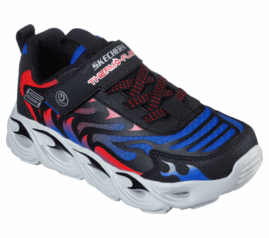Black / Red / Blue Skechers S Lights: Thermo-Flash | 1120K_USA