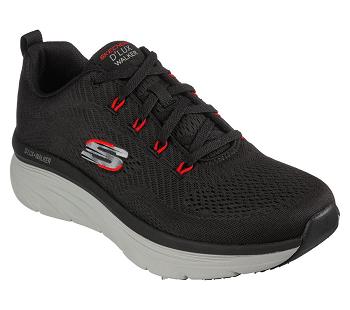 Black / Red Skechers Relaxed Fit: D'Lux Walker - Meerno | 5839B_USA