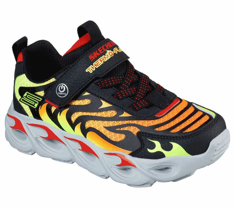 Black / Red Skechers S Lights: Thermo-Flash | 1095P_USA