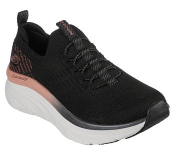 Black / Rose Gold Skechers Relaxed Fit: D'Lux Walker - Let it Glow | 35238_USA