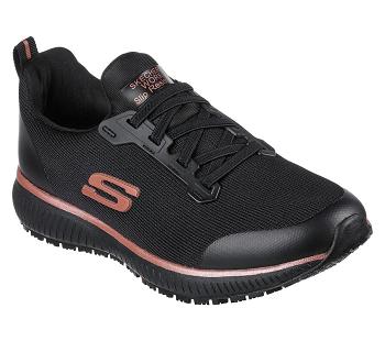 Black / Rose Gold Skechers Squad SR | 4296L_USA