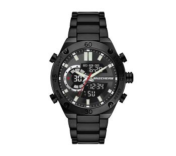 Black Skechers Analog Chrono Watch | 2364A_USA
