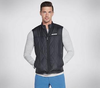 Black Skechers Apparel Apex Quilted Vest | 2600A_USA