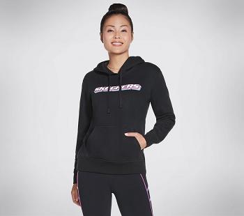 Black Skechers Apparel Block Heritage Pullover Hoodie | 42194_USA