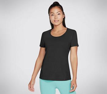 Black Skechers Apparel Motion Stripe Strand | 4544R_USA