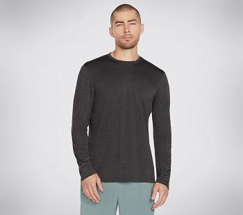 Black Skechers Apparel On the Road Long Sleeve Hoodie | 2964A_USA