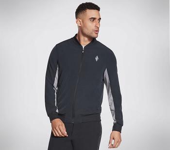 Black Skechers Apparel SKECHWEAVE Premium Bomber | 2714S_USA