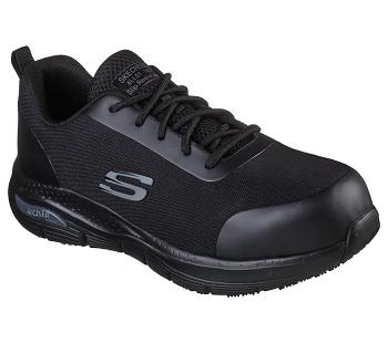 Black Skechers Arch Fit SR - Ringstap Alloy Toe | 7086L_USA