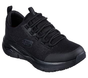 Black Skechers Arch Fit SR - Visalia | 3896B_USA