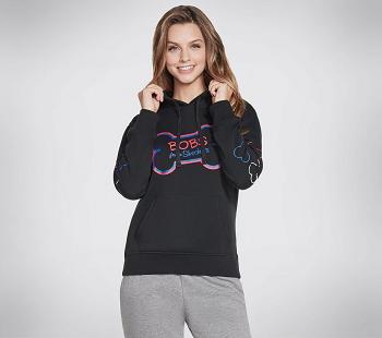 Black Skechers BOBS Apparel Bone Hoodie | 3784L_USA