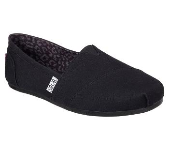 Black Skechers BOBS Plush - Peace and Love | 3124W_USA