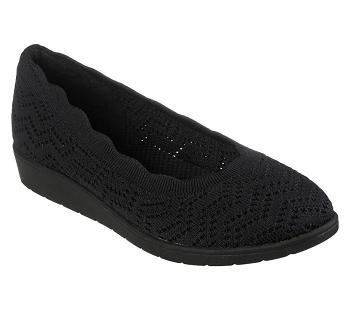 Black Skechers Cleo Flex Wedge - New Days | 2905E_USA