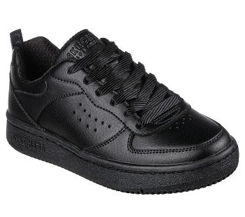 Black Skechers Court Squad - Pep Stars | 6020L_USA