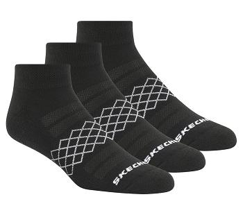 Black Skechers Diamond Quarter - 3 Pack | 19873_USA