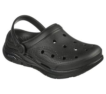 Black Skechers Foamies: Arch Fit - It's A Fit | 5404B_USA